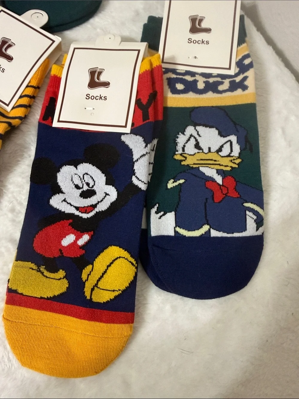 Disney Character Ankle Socks - Assorted Navy, Yellow, Green